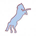 Horse standing up silhouette, decals stickers