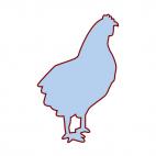 Chicken silhouette, decals stickers