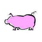 Pig silhouette, decals stickers