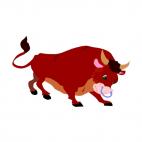 Bull angry, decals stickers