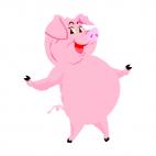 Pig dancing, decals stickers