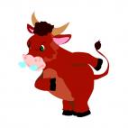 Bull angry, decals stickers