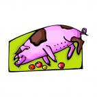 Pig stuffed, decals stickers