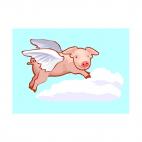 Pig flying, decals stickers