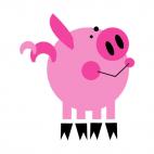 Lunatic pig, decals stickers