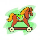 Rocking horse, decals stickers