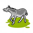 Walking donkey, decals stickers