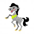 Grey horse standing up, decals stickers