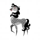 Grey horse with sprinkles, decals stickers