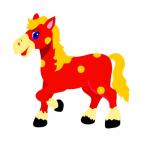 Horse with yellow spots, decals stickers