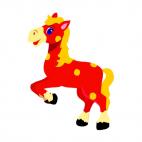 Brown horse with yellow spots, decals stickers