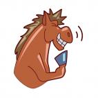 Horse laughing, decals stickers