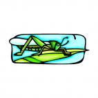 Grasshopper on a leaf, decals stickers