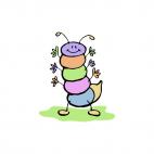 Caterpillar standing up, decals stickers