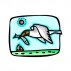 Gull flying, decals stickers