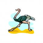 Ostrich running, decals stickers