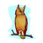 Owl on a twig, decals stickers
