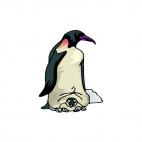 Penguin with chick, decals stickers