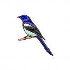 Perched bird, decals stickers