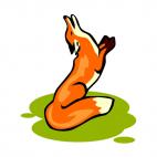 Fox standing up, decals stickers