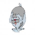 Sheepdog drooling, decals stickers