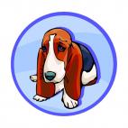 Sad beagle, decals stickers