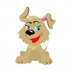 Dog with malicious smile, decals stickers