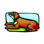 Dog laying down, decals stickers