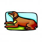 Dog laying down, decals stickers
