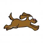 Dog running, decals stickers