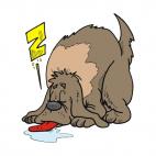 Dog sleeping and drooling, decals stickers