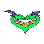 Dragon kissing, decals stickers
