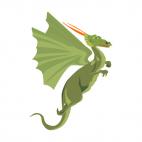 Green dragon, decals stickers