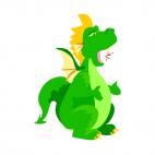 Fat green dragon, decals stickers
