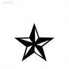 Nautical fashion star, decals stickers