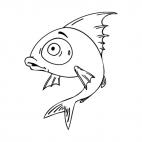 Scared fish, decals stickers