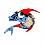 Toughtful fish, decals stickers