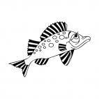 Thoughtful fish, decals stickers