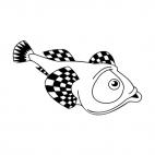Fish with big eyes, decals stickers