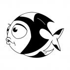 Angelfish with big eyes, decals stickers