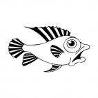 Scared fish, decals stickers