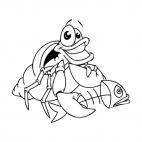 Crustacean with bonefish, decals stickers