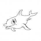 Dolphin smiling, decals stickers