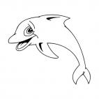 Shy dolphin, decals stickers