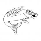 Happy fish, decals stickers