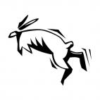 Rabbit running, decals stickers