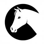 Horse head logo, decals stickers