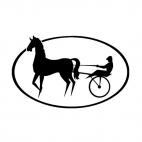 Horse racing logo, decals stickers