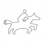 Horse racing, decals stickers