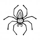Female spider, decals stickers